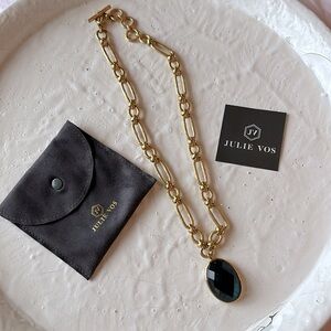 Julie Vos Gold and blue Topaz necklace